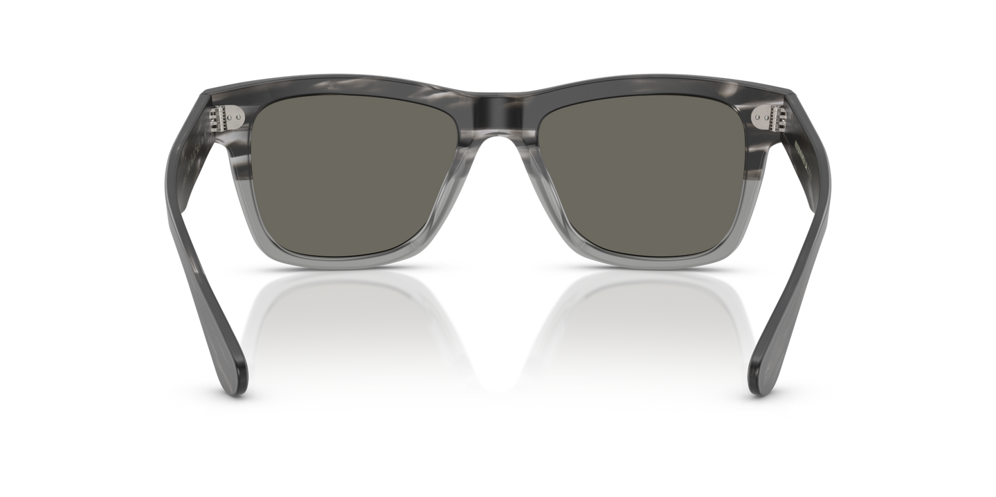 Oliver Peoples Oliver Sun with Semi-Matte Storm frame and Grey lenses - Image Nosepads