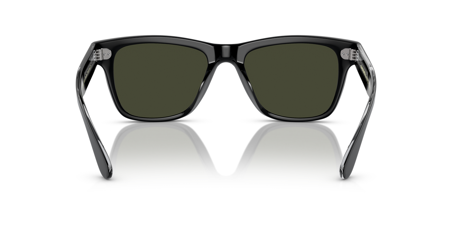 Oliver Peoples Oliver Sun with Black frame and Green lenses - Image Nosepads