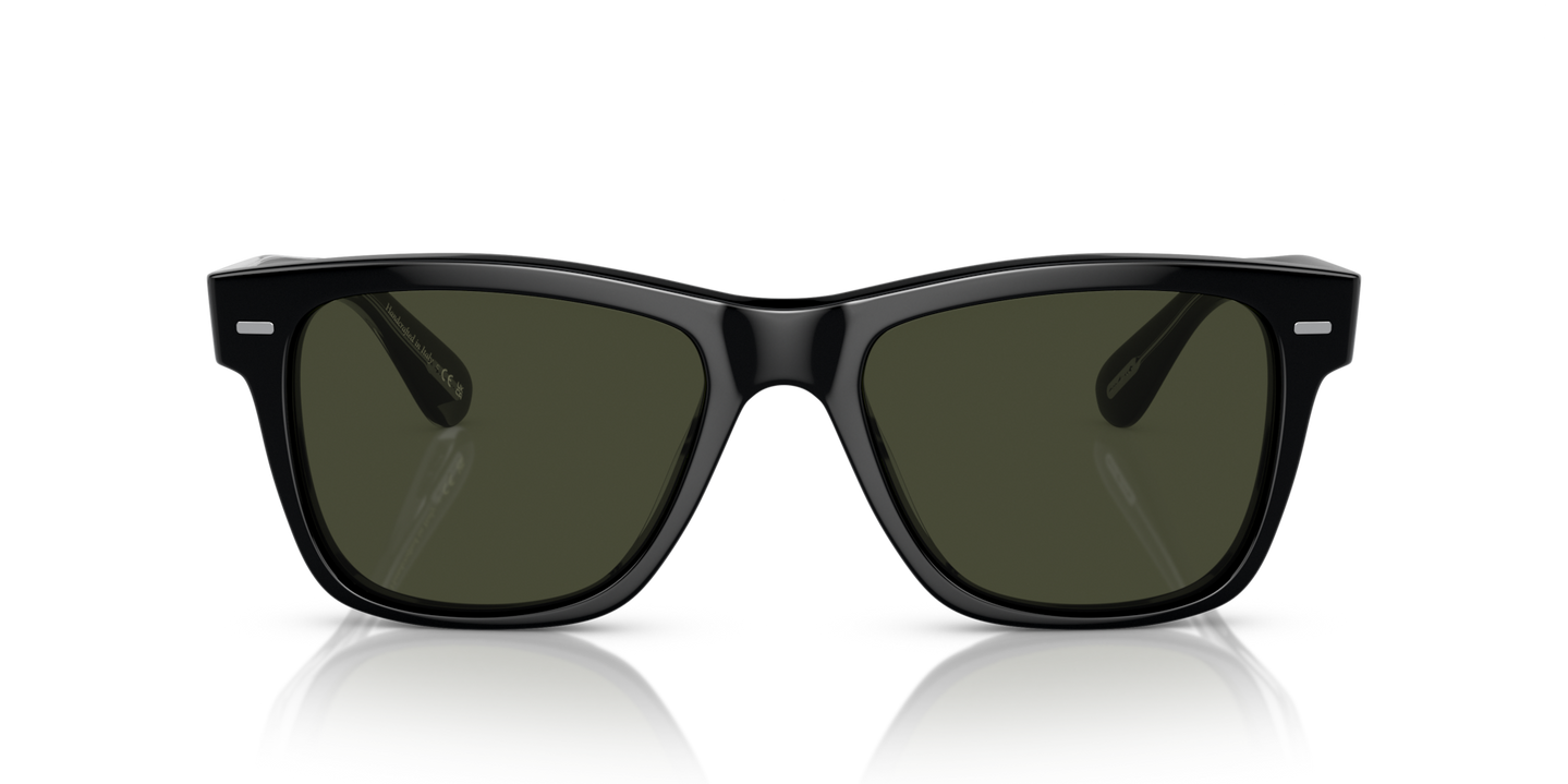 Sie Oliver Peoples Oliver Sun mit Schwarz Gestell und Grün Gläsern - Bild Gläser