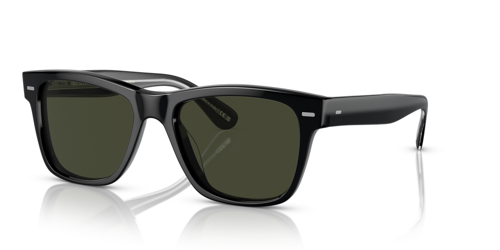 Sie Oliver Peoples Oliver Sun mit Schwarz Gestell und Grün Gläsern - bild 1