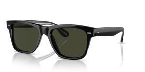 Oliver Peoples Oliver Sun avec une monture Noir et des verres Vert - L'image 1
