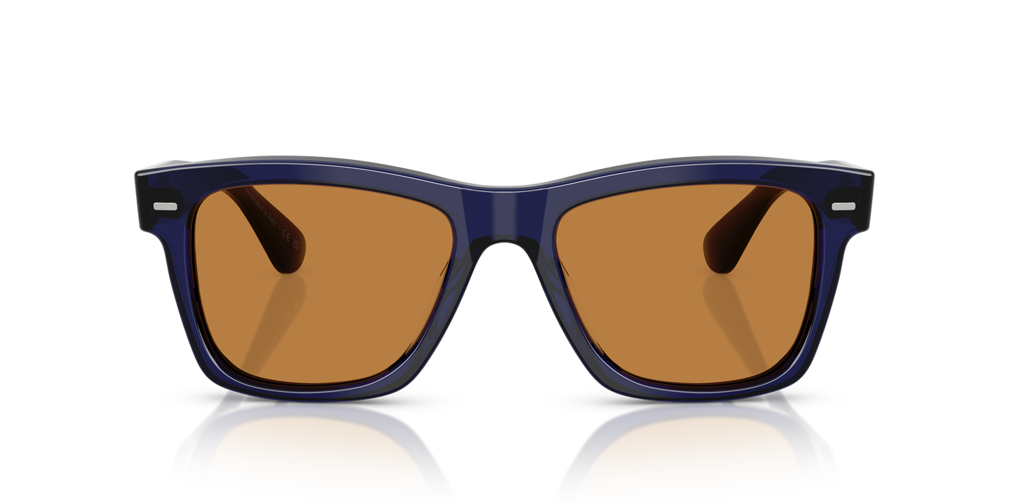 Oliver Peoples Oliver Sun with Denim frame and Cognac lenses