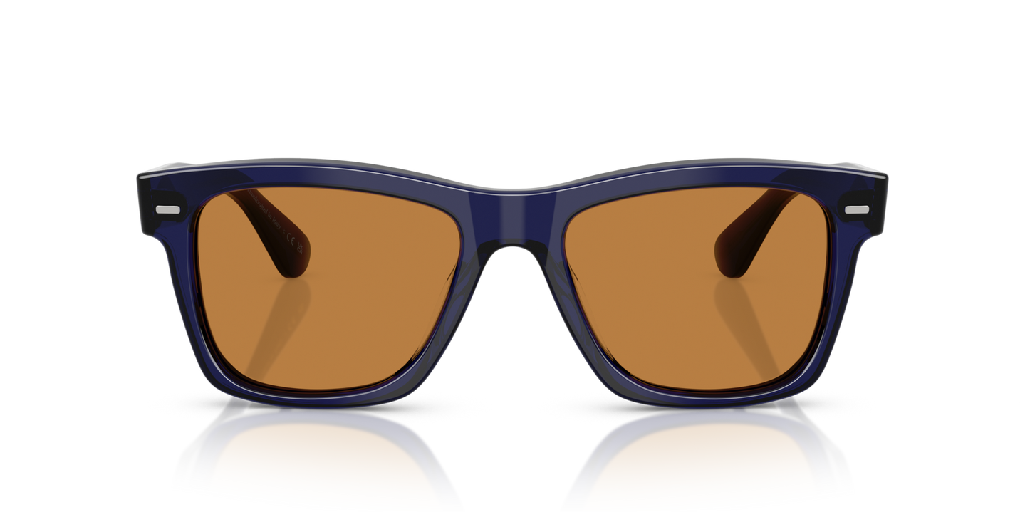 Oliver Peoples Oliver Sun con montatura Denim e lenti  Marrone - Immagine Frontale della montatura