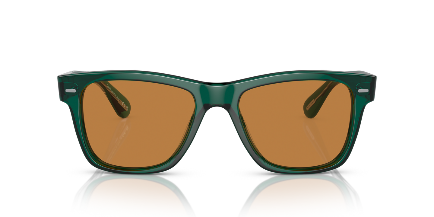 Oliver Peoples Oliver Sun Limited Edition con montatura Translucent Dark Teal e lenti  Marrone - Immagine Frontale della montatura