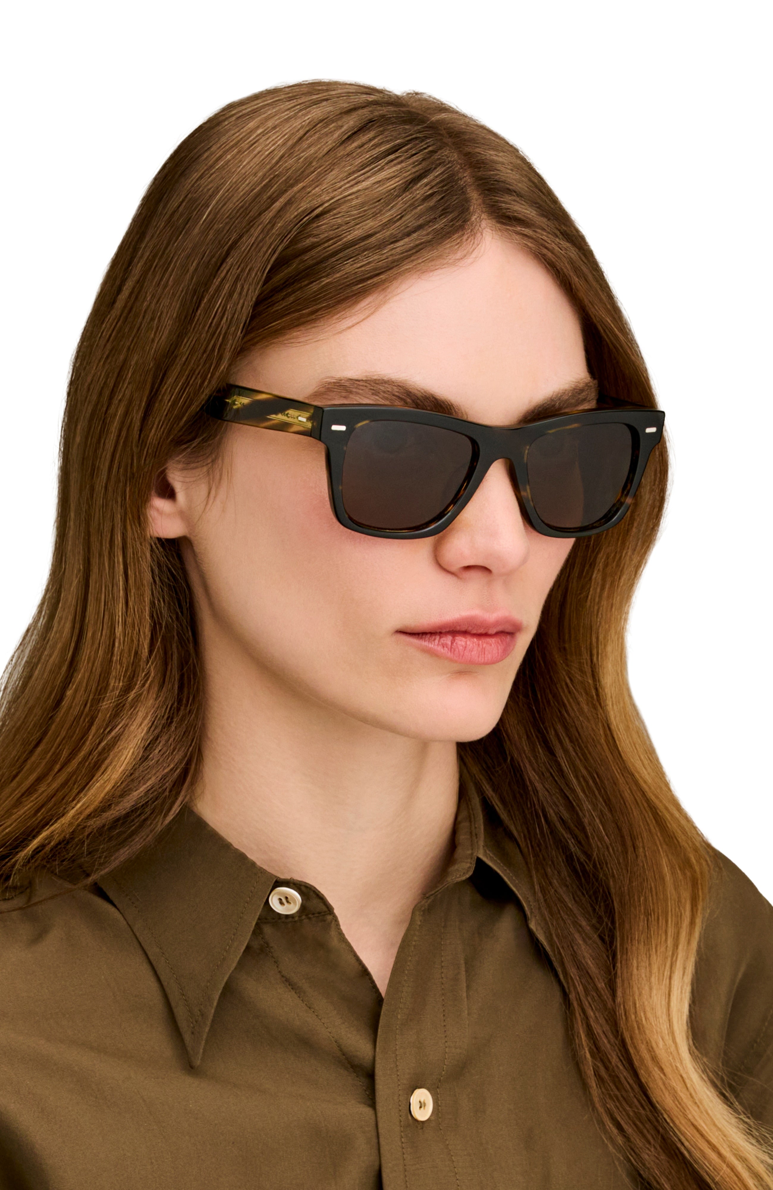 Oliver Peoples Oliver Sun with Cocobolo frame and True Polar Brown