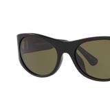 Sie Oliver Peoples Exton mit Halbmatt Schwarz Gestell und Grün Gläsern - Variant