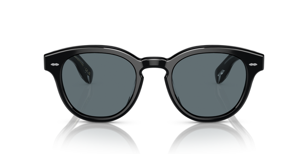 Oliver Peoples Cary Grant Sun avec une monture Noir et des verres Bleu - L'image 2