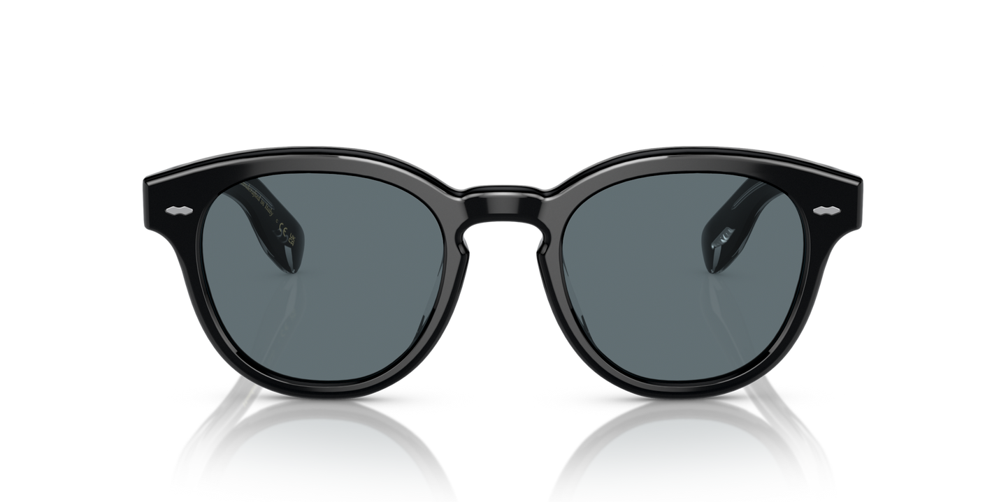 Oliver Peoples Cary Grant Sun with Black frame and Blue lenses - Image Lenses