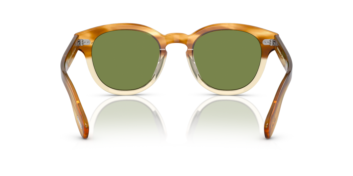 Oliver Peoples Cary Grant Sun with Honey VSB frame and Green lenses - Image Nosepads