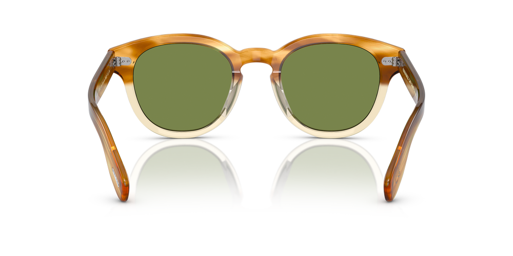 Sie Oliver Peoples Cary Grant Sun mit Honey VSB Gestell und Grün Gläsern - Das Bild 5
