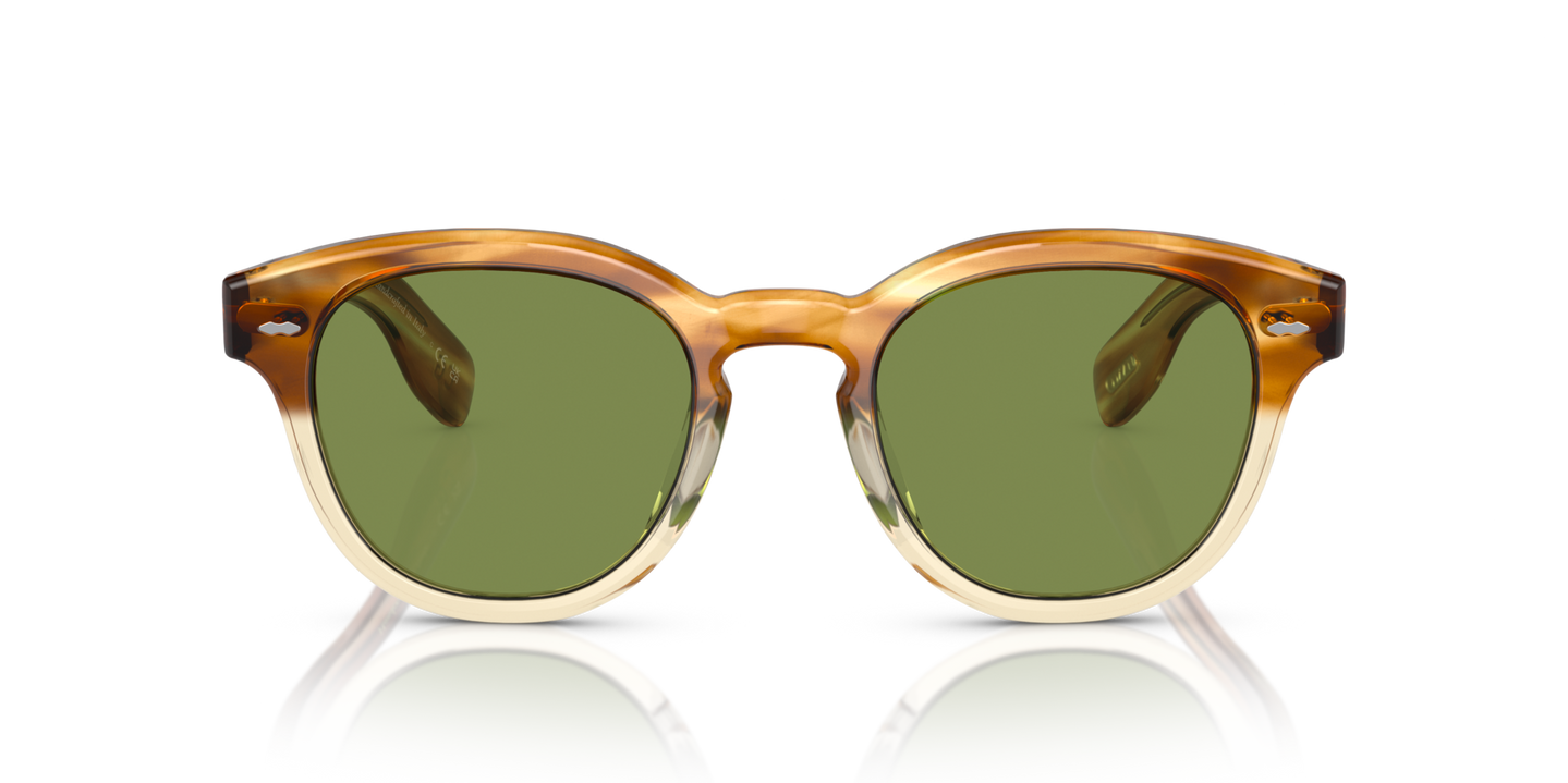 Oliver Peoples Cary Grant Sun with Honey VSB frame and Green lenses - Image Lenses