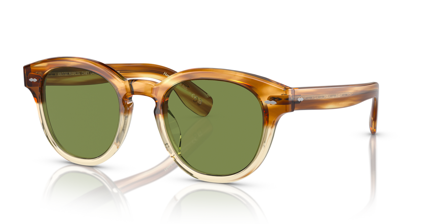 Oliver Peoples Cary Grant Sun with Honey VSB frame and Green lenses - Image Plaques