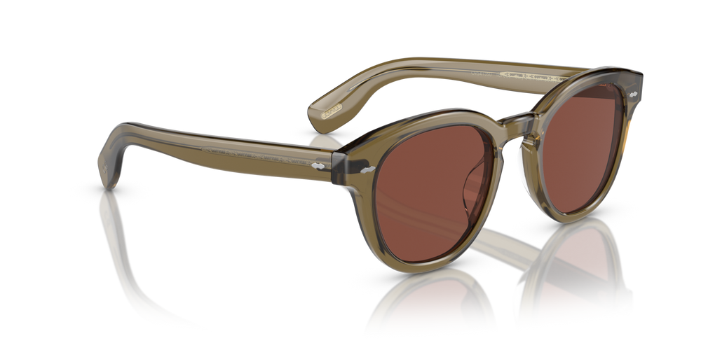 Oliver Peoples Cary Grant Sun avec une monture Olive poudré et des verres Brun - image 3