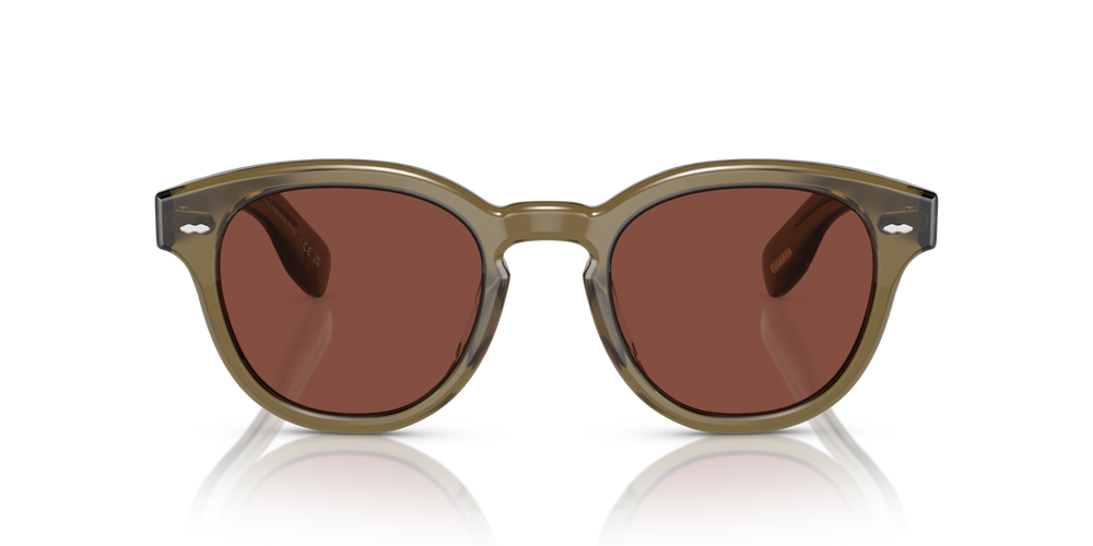 Oliver Peoples Cary Grant Sun avec une monture Olive poudré et des verres Brun - image 2