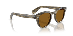 Oliver Peoples Cary Grant Sun Exclusive con montura Corteza y verde aceituna suave y lentes Marrón - imagen 3
