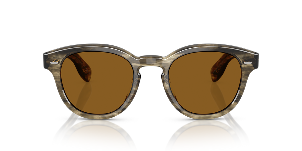 Oliver Peoples Cary Grant Sun Exclusive con montatura Bark verde oliva tenue e lenti  Marrone - L'immagine 2