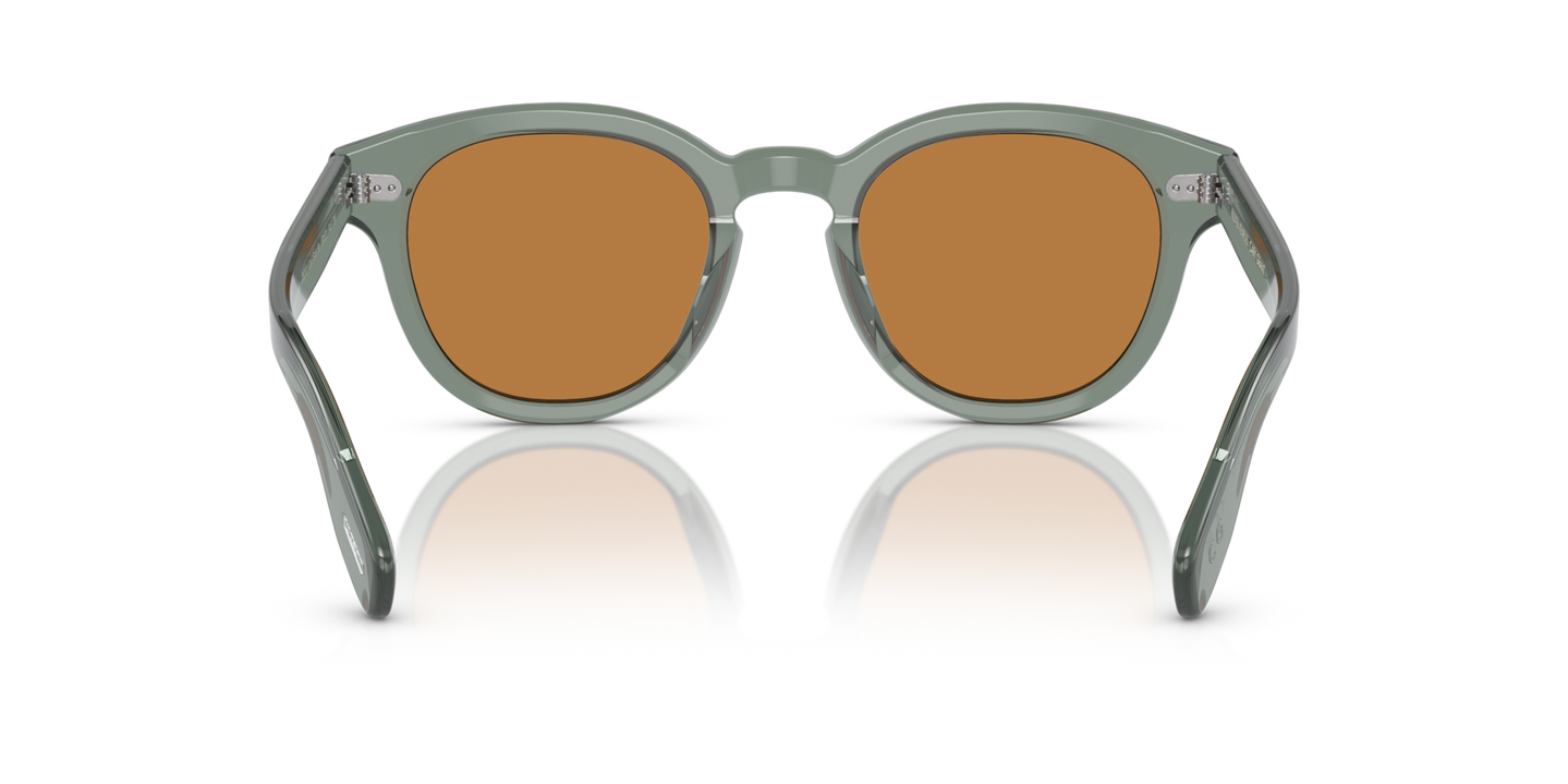 Oliver Peoples Cary Grant Sun with Dusty Aqua frame and Brown lenses - Image Nosepads