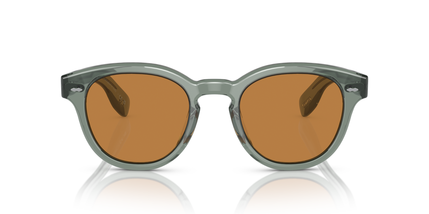 Oliver Peoples Cary Grant Sun with Dusty Aqua frame and Cognac
