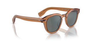 Oliver Peoples Cary Grant Sun avec une monture Carob et des verres Bleu - L'image 3