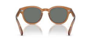 Oliver Peoples Cary Grant Sun avec une monture Carob et des verres Bleu - L'image 5