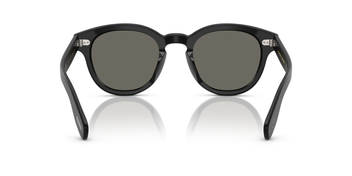 Oliver Peoples Cary Grant Sun with Semi Matte Black frame and Grey lenses - Image Nosepads