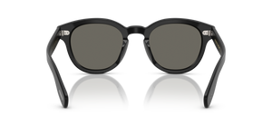 Oliver Peoples Cary Grant Sun avec une monture Noir semi-mat et des verres Gris - L'image 5
