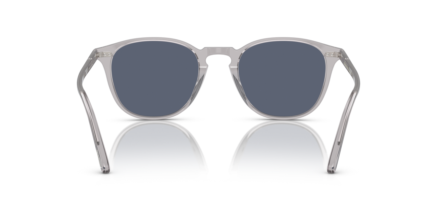 Oliver Peoples Forman L.A avec une monture Workman Gris et des verres Bleu - Image Plaquettes de nez