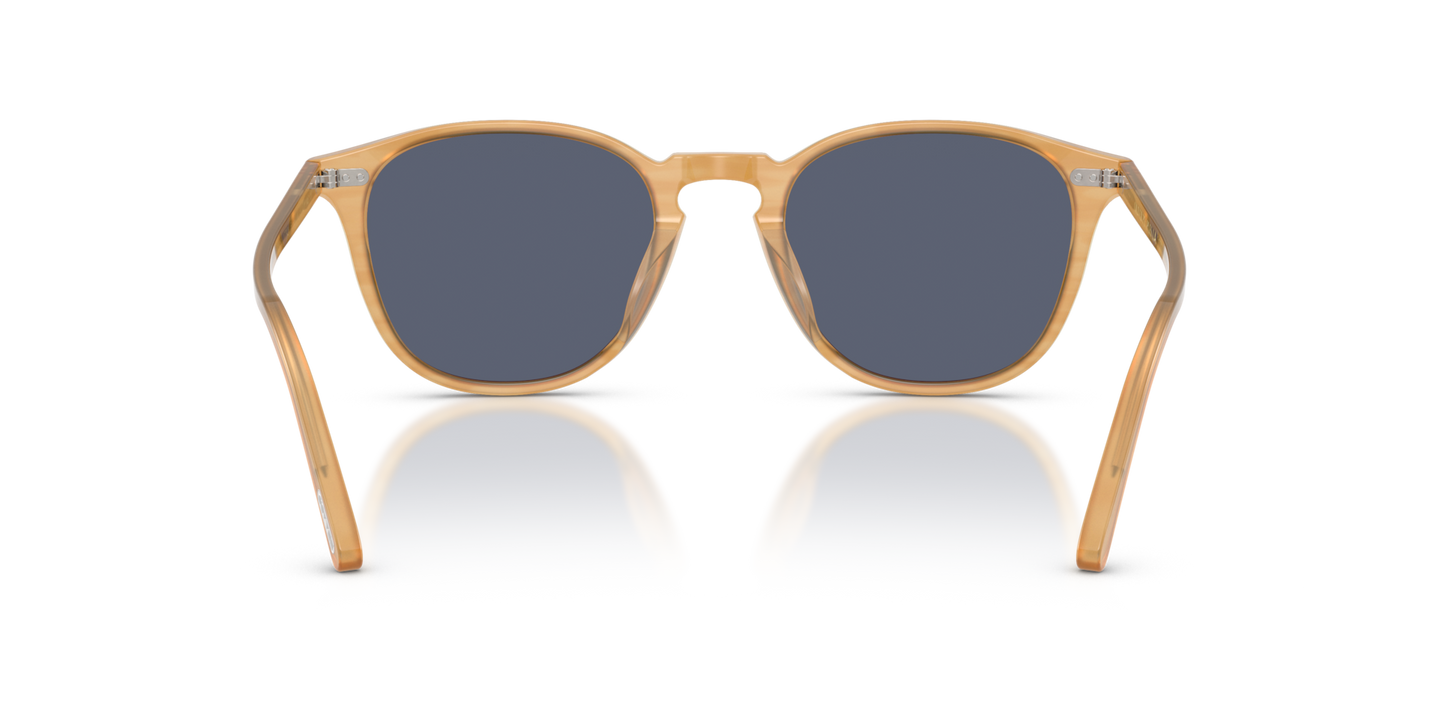 Oliver Peoples Forman L.A Exclusive con montura Madera dorada semimate y lentes Azul - Imagen Plaquetas nasales