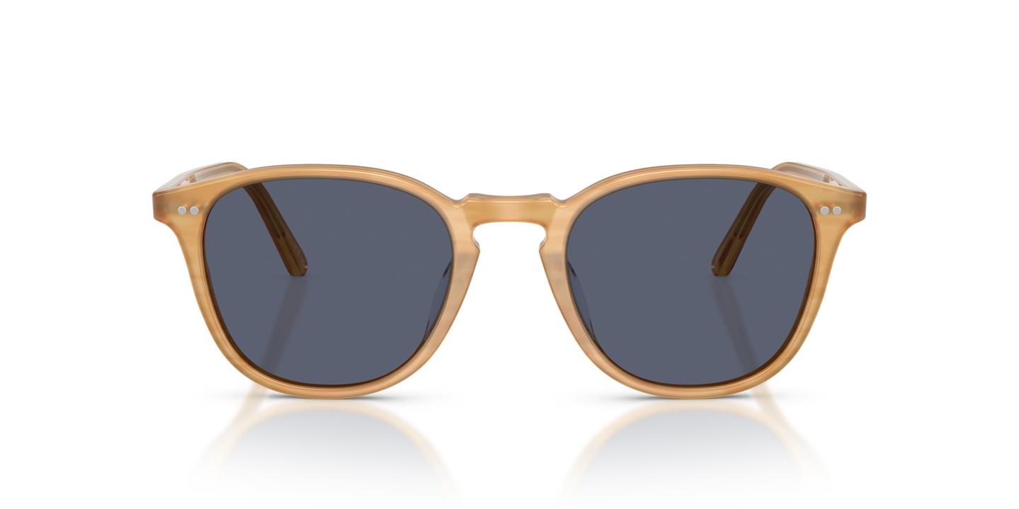 Oliver Peoples Forman L.A Exclusive con montura Madera dorada semimate y lentes Azul - Imagen Material