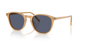 Oliver Peoples Forman L.A Exclusive with Semi-Matte Goldwood frame and Blue lenses - 画像1