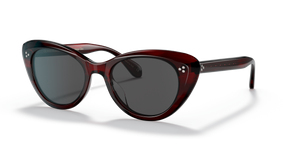 Oliver Peoples Rishell Sun con montura Corteza rojo burdeos y lentes Gris - imagen 1