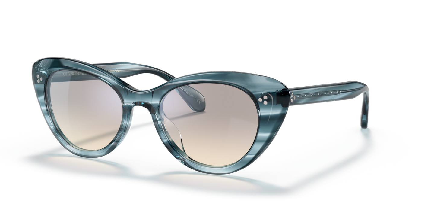 Oliver Peoples Rishell Sun with Washed Lapis frame and Grey lenses - Image Pins