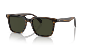 Oliver Peoples Lachman Sun with Bark frame and Green lenses - Image 1