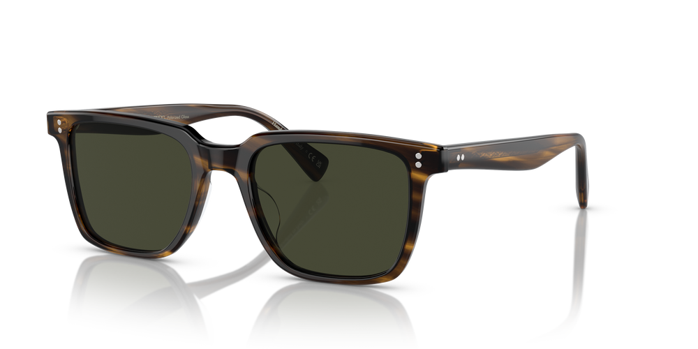 Oliver Peoples Lachman Sun with Bark frame and Green lenses - Image 1