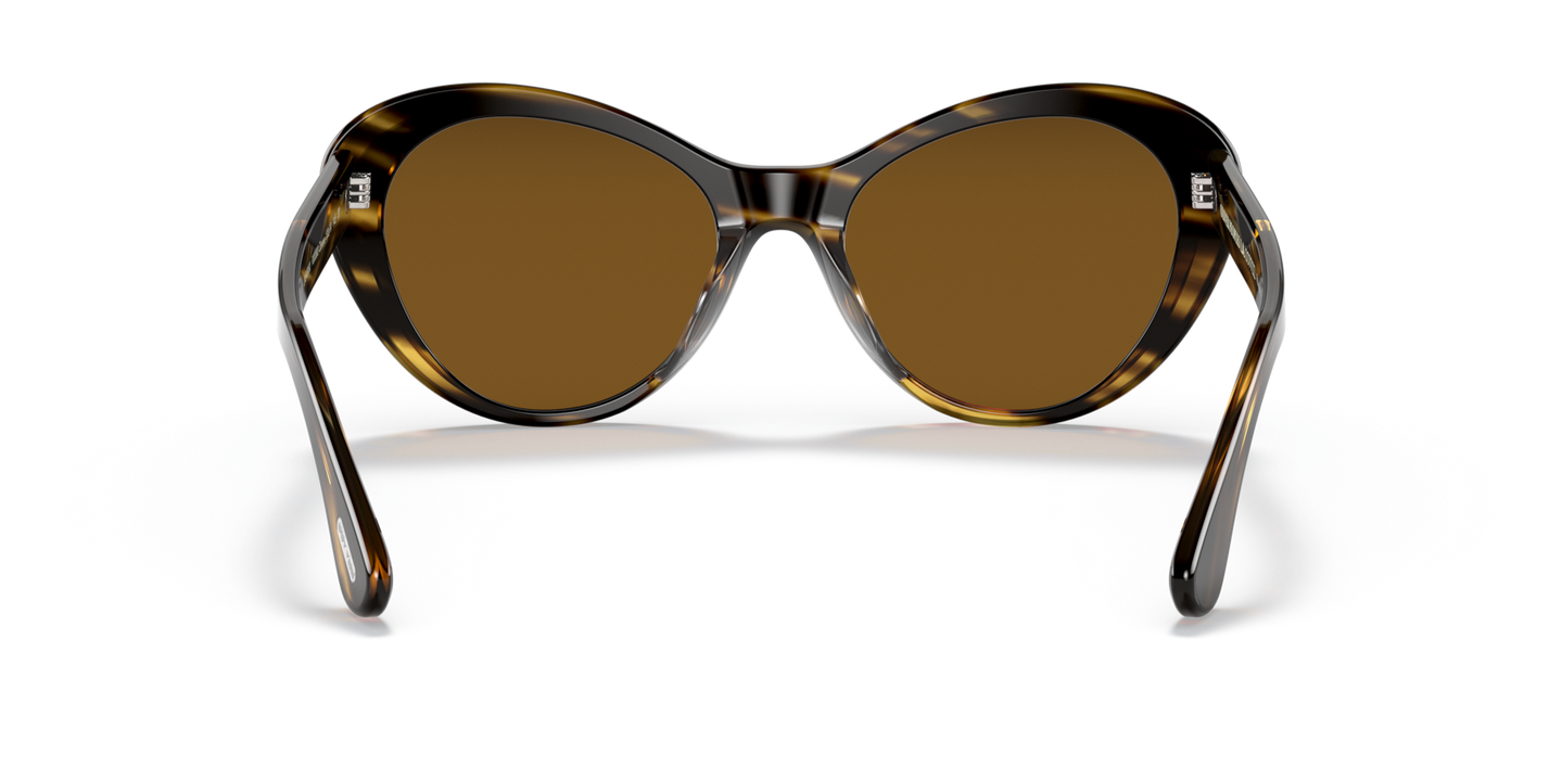 Oliver Peoples Zarene with Cocobolo frame and Brown lenses - Image Nosepads