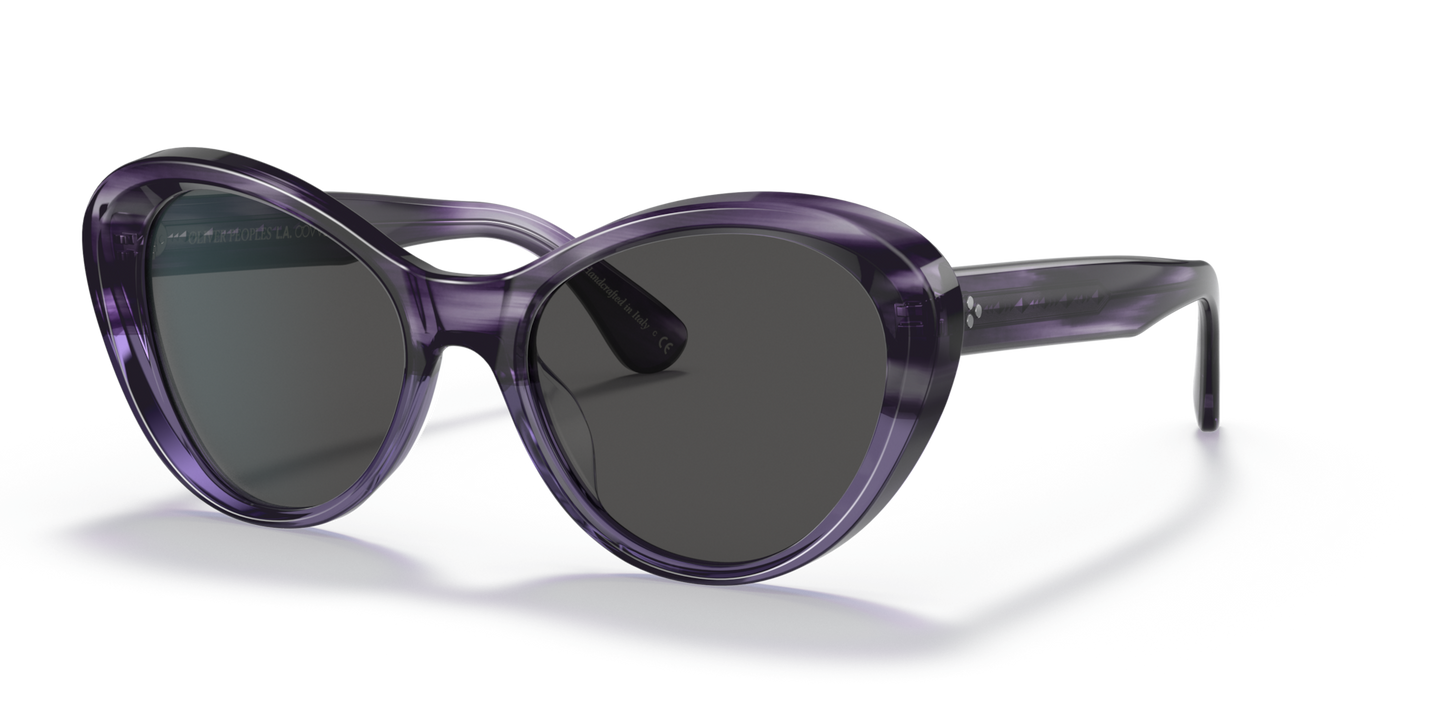Oliver Peoples Zarene with Dark Lilac VSB frame and Grey lenses - Image Pins