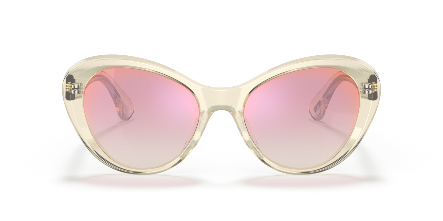 Oliver Peoples Zarene with Pale Citrine frame and Pink lenses - Image Material