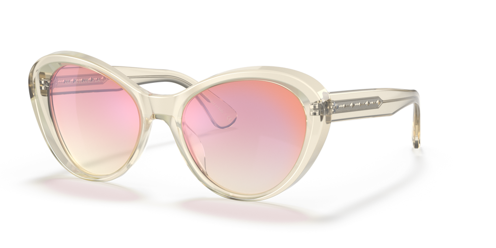 Oliver Peoples Zarene with Pale Citrine frame and Pink lenses - image 4