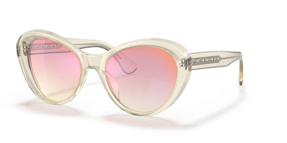 Oliver Peoples Zarene with Pale Citrine frame and Pink lenses - Image 1
