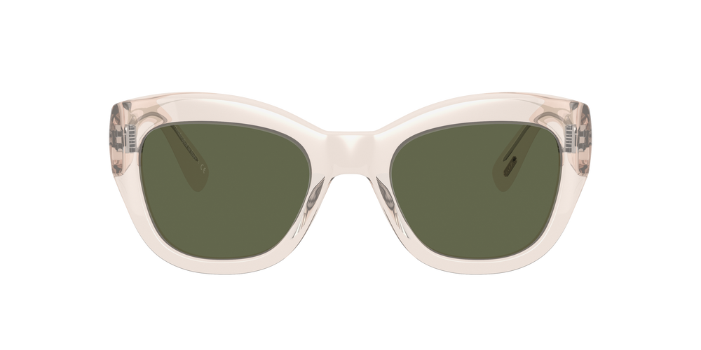 Sie Oliver Peoples Lalit mit Gelbbraun Gestell und Grün Gläsern - Bild 2