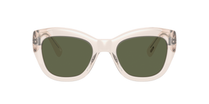 Sie Oliver Peoples Lalit mit Gelbbraun Gestell und Grün Gläsern - Bild 2