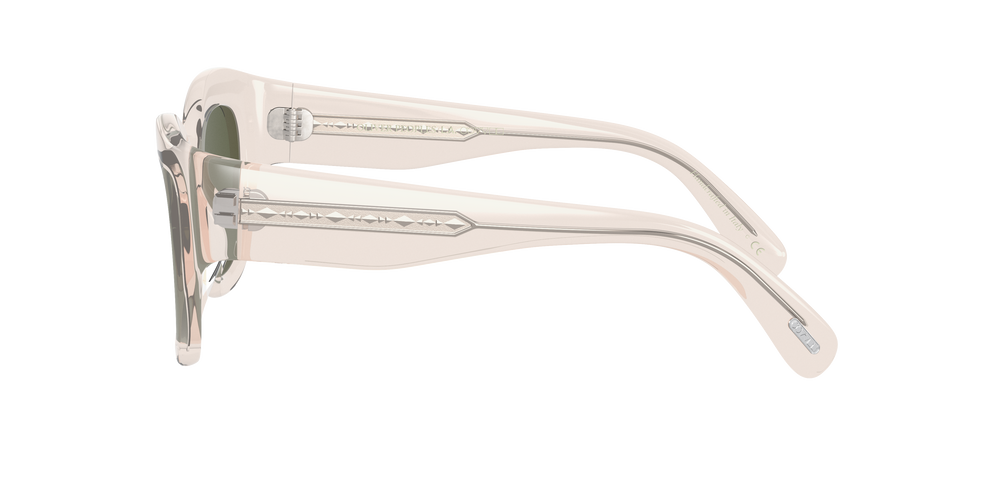 Sie Oliver Peoples Lalit mit Gelbbraun Gestell und Grün Gläsern - Bild 3