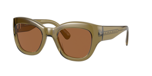Oliver Peoples Lalit con montatura Verde Oliva Sbiadito e lenti  Arancione - L'immagine 1