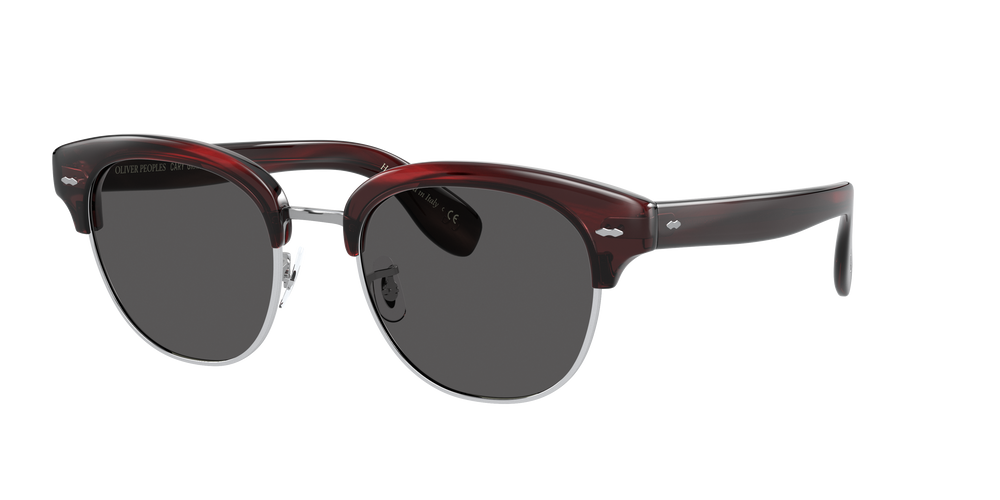 Oliver Peoples Cary Grant 2 Sun con montura Corteza rojo burdeos y lentes Gris - El 2