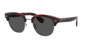 Oliver Peoples Cary Grant 2 Sun con montura Corteza rojo burdeos y lentes Gris - El 1