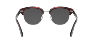 Oliver Peoples Cary Grant 2 Sun con montura Corteza rojo burdeos y lentes Gris - El 4