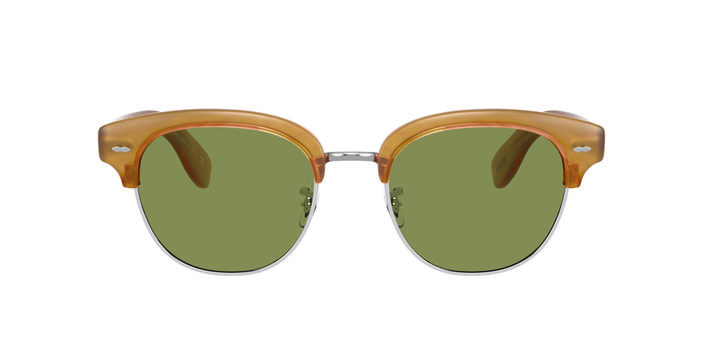 Oliver Peoples Cary Grant 2 Sun with Semi-Matte Amber Tortoise frame and Green lenses - image 2