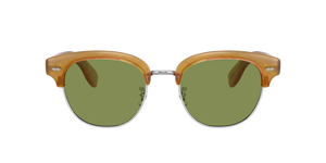 Oliver Peoples Cary Grant 2 Sun with Semi-Matte Amber Tortoise frame and Green lenses - image 2