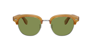 Oliver Peoples Cary Grant 2 Sun con montatura Ambra semi-opaco tartarugato e lenti  Verde - L'immagine 2