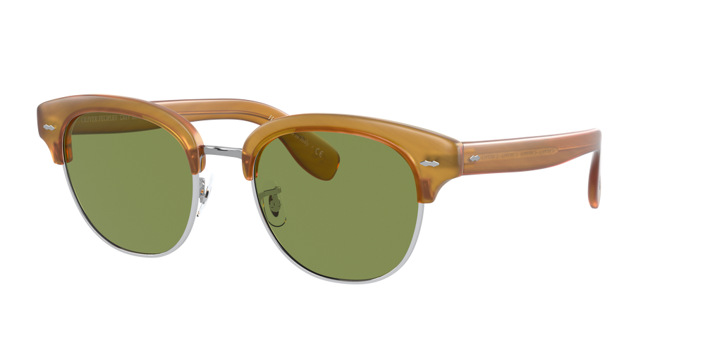 Oliver Peoples Cary Grant 2 Sun con montura Ámbar semimate y tortuga y lentes Verde - El 5